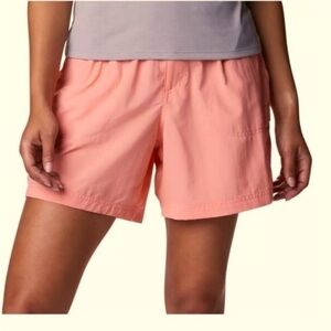 Columbia Women's Sandy River Short Size 1X‎ Coral Salmon UPF30 6” inseam